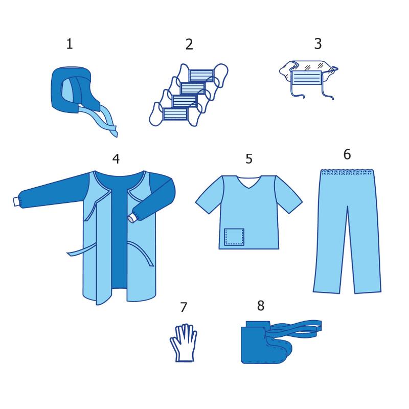 Комплект одягу «Анти-СНІД» №2А Taipan-Pharm стерильний (TPS0200028)